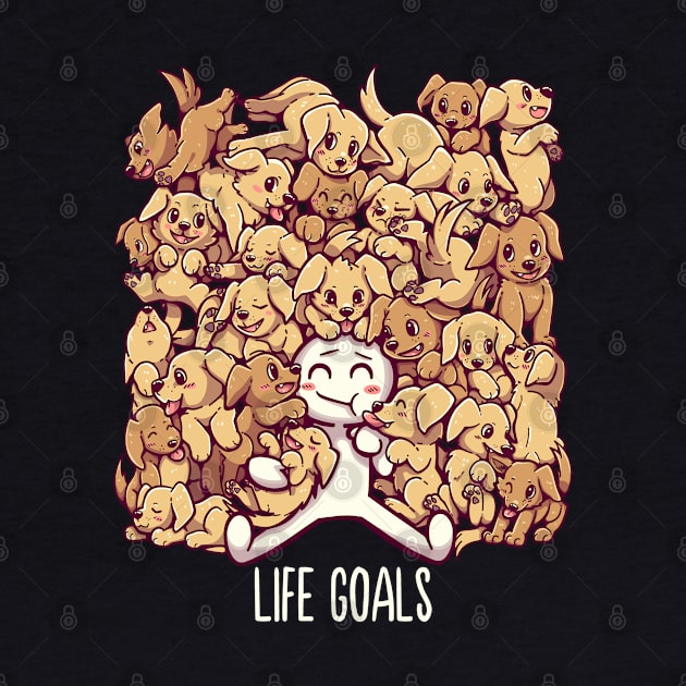 Life Goals - Golden Labrador Retriever dogs by TechraNova